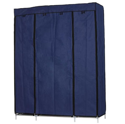 5-layer 12 Grid Canvas Free Wardrobe With Hidden Blue