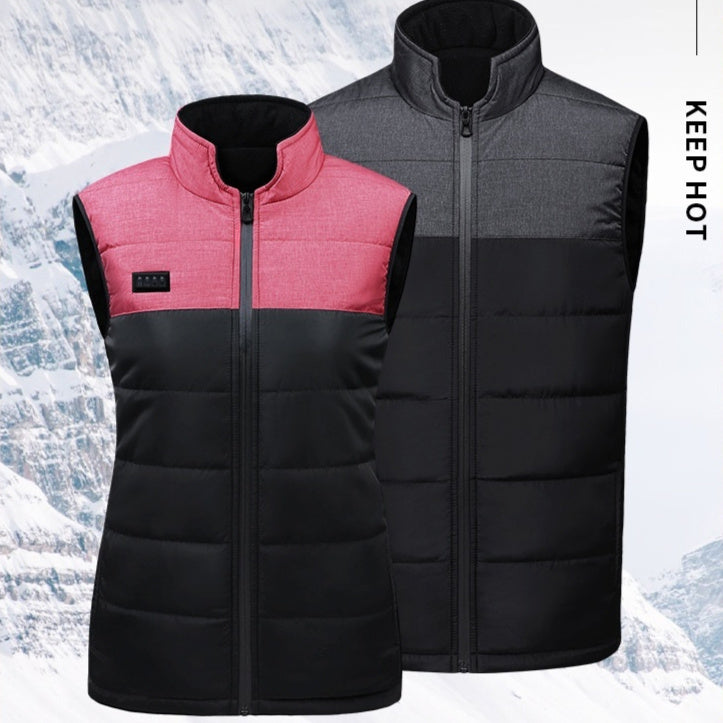 Color Matching Four-control Zone 21 Self-heating Vest V-neck