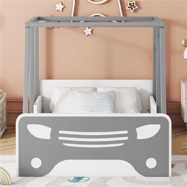 Wooden Bunk Bed Design With Wheels And Doors, Montessori Style Bedroom Double Car-shaped Bed,