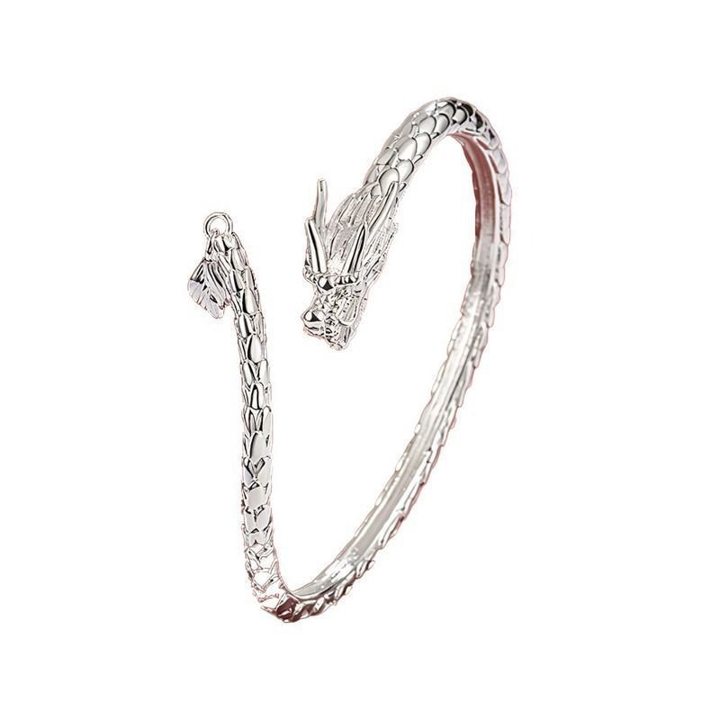 2024 Trendy Magical Dragon Waving Its Tail Chinese Style Men And Women Couple Adjustable Bracelet New Popular Relief Dragon Tail Bangle Punk Jewelry