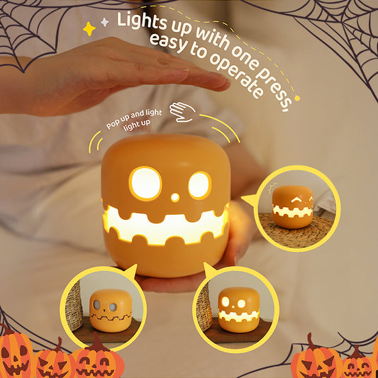 Pumpkin Lamp Bedside Halloween Funny Decoration Ambience Light For Bedrooms Living Room Decoration Kids Birthday Gift Halloween Decorations