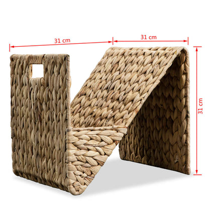 vidaXL Magazine Holder 31x31x31 cm Water Hyacinth