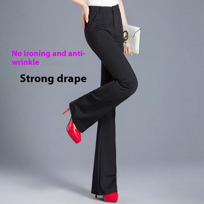 Bell-bottom Pants Women's High Waist Drooping Wide-leg Trousers