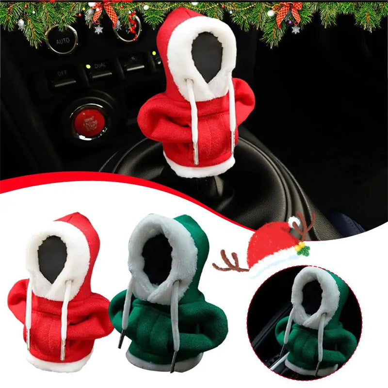 Christmas Hoodie Car Gearshift Cover Christmas Decor Gearshift Hoodie Car Gearshift Knob Cover Manual Handle Gear Change Lever Cover