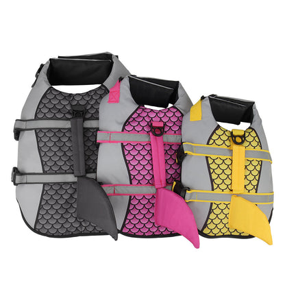 Swim Pet Dog Life Jacket Vest Clothes Life Vest Collar Harness Pets Swimming Summer Swimwear Scales Shark Pet Products