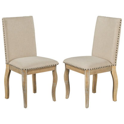 4 Wooden Cushioned Dining Chairs