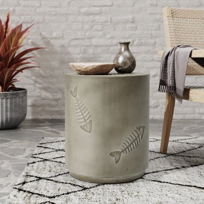 16MGO SIDE TABLE FISH PATTERN