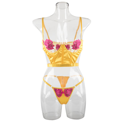 Women's Underwear Flower Suit Embroidery