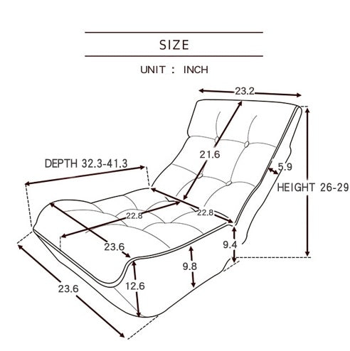 Single Sofa Reclining Chair Japanese Chair Lazy Sofa Tatami Balcony Reclining Chair Leisure Sofa Adjustable Chair